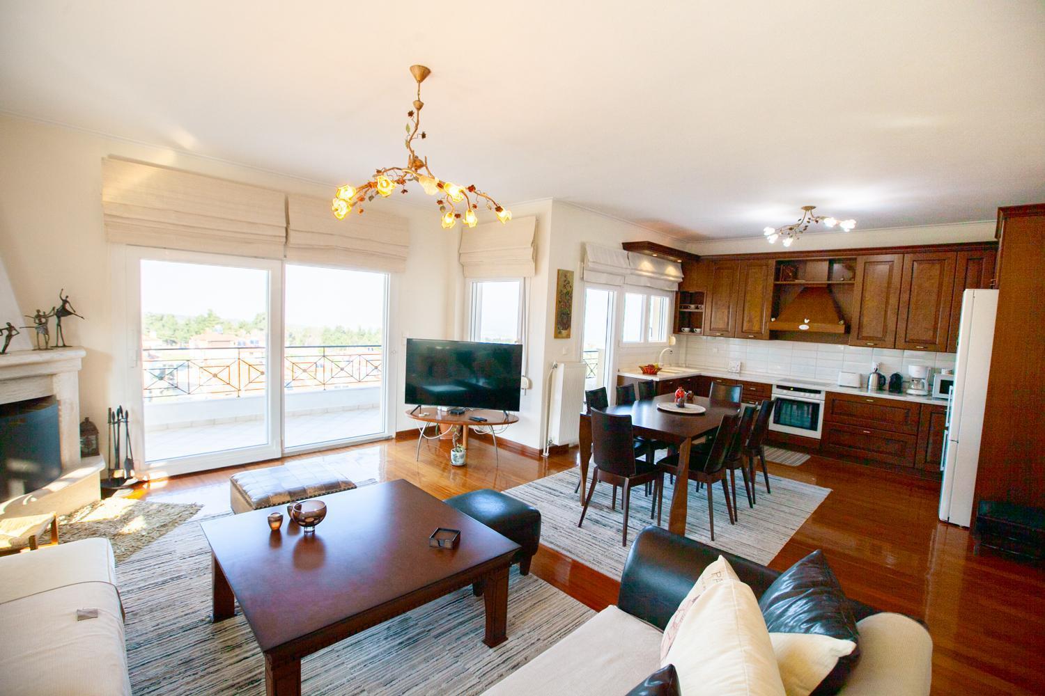 Rodon Apartment With Great View, Sauna And Jacuzzi 리토코론 외부 사진